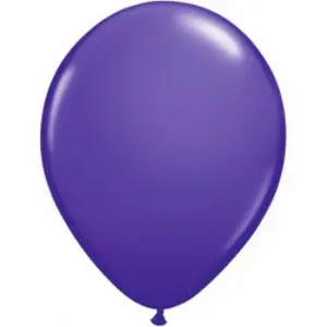 Qualatex 5 Inch Plain Purple Violet Latex Party Balloons (Pack Of 100) Purple (One Size)