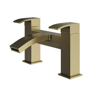 Flode Boras Bath Filler - Brushed Brass