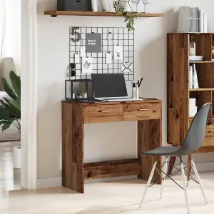 Berkfield Desk Old Wood 80x40x75 cm Engineered Wood