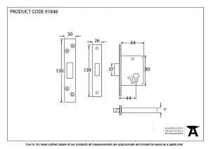 Eurospec PVD Euro Profile Deadlock 64mm (EDS5025PVD)