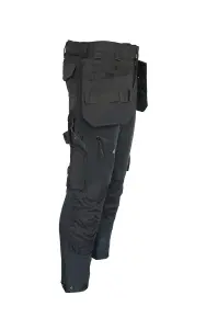 Slim Fit Stretch Work Trouser with Removable Holster Pockets Flex Utility Trouser Top Loading Knee Pad Pockets 4-Way Stretch