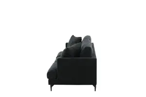 Sofia Sofa , Black / Black Fabric