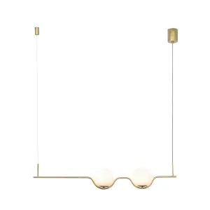 Luminosa Le Vita LED Pendant Gold 2x 6W 2700K