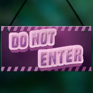 DO NOT ENTER Sign Neon Effect Girls Gaming Sign For Girls Bedroom Daughter Gift