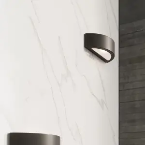 Atena Ceramic & Glass Black 1 Light Classic Wall Light