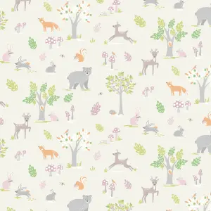 Holden Décor Cream Woodland Smooth Wallpaper