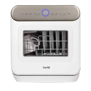 Baridi 3 Place Settings Mini Portable Tabletop Dishwasher, 7 Wash Functions