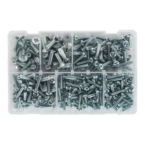 Sealey Machine (Body) Screw Assortment 264pc M5-M8 Countersunk & Pan Head Pozi - Metric AB054MS