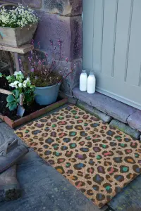 Multi Colour Leopard Print Doormat (90 x 60cm)