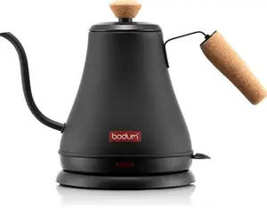 Bodum MELIOR Gooseneck Water Kettle, 0.8L, 27Oz, 1000W Black Matte