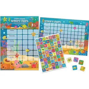 Paper Projects Sealife Friends A3 Reward Sticker Chart Multicoloured (One Size)