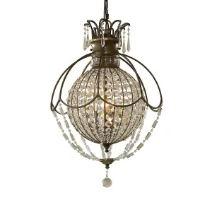 3 Bulb Chandelier Ceiling Light Oxidized Bronze British Bronze LED E14 60W