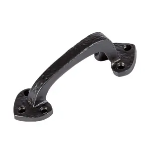 Hammer & Tongs - Rustic Arrowhead Door Handle - H100mm - Black