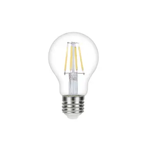 Diall E27 3.4W 470lm Clear GLS Warm white LED Filament Light bulb, Pack of 3