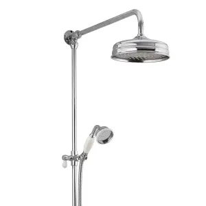 Gwen Traditional Exposed Chrome Shower Kit with Fixed Head & Handset