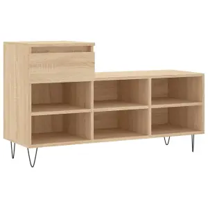 Berkfield Shoe Cabinet Sonoma Oak 102x36x60 cm Engineered Wood