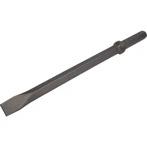 Premium 35 x 490mm Flat Point Breaker Chisel with 1-Inch Hex Shank for Impact Demolition