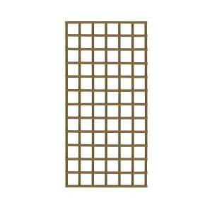 Forest Garden Square European softwood Trellis panel (W)90cm x (H)183cm