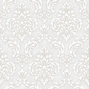 SK Filson Grey Sahara Damask Wallpaper