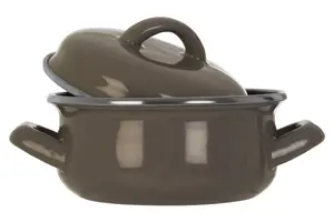 Essentials by Premier Porter 12cm Dia Grey Mini Casserole Dish