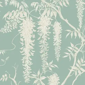 Next Wisteria trails Duck egg Smooth Wallpaper