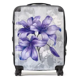 Purple Lilies Suitcase - Large