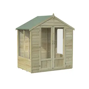 4Life 6x4 Pressure Treated Double Door Apex Summerhouse  No