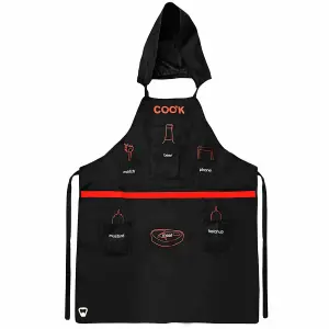 The Man Apron Pockets BBQ Kitchen Novelty