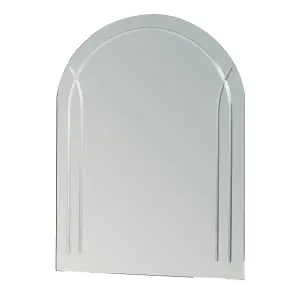 Showerdrape Soho Arched Oval Wall Mounted Frameless Diamond Cut Bathroom Mirror 60 x 45cm