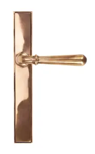 From The Anvil Polished Bronze Newbury Slimline Lever Latch Set