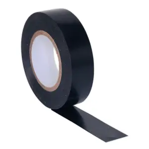 Sealey PVC Insulating Tape Electrical PVC 19mm x 20M Black Pack of 10 ITBLK10