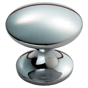 2x Fingertip Cabinet Door Knob 30mm Diameter Polished Chrome Cupboard Handle