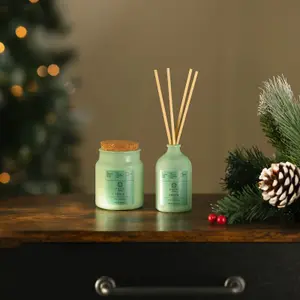 Scented Candle and Diffuser Set - Eucalyptus Mint