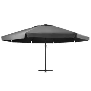 Berkfield Outdoor Parasol with Aluminium Pole 600 cm Anthracite