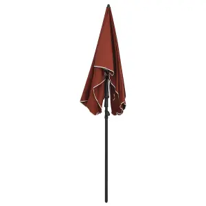 Berkfield Garden Parasol with Pole 200x130 cm Terracotta