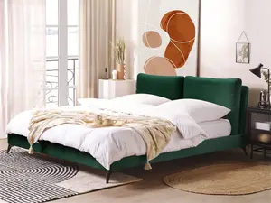 Velvet EU Super King Size Bed Green MELLE