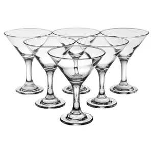 Queensway Home & Dining 190ml Martini Drinking Glasses Stemmed Cocktail Glassware Set of 6