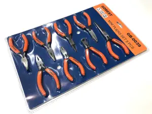 GOBEST mini pliers set 8 pcs 125 mm long for electronics, garage craft GB-0039