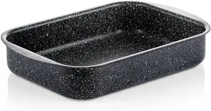 Westinghouse Non Stick Roasting Tin - 30 cm Roasting Tray Oven Dish - Black Marble