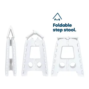 LIVIVO 1 Tread (EVA) & polypropylene (PP) Foldable Step stool (H)0.39m - White