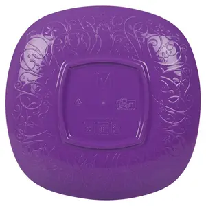 URBNLIVING 3cm Height Purple 6 Plastic Side Plates