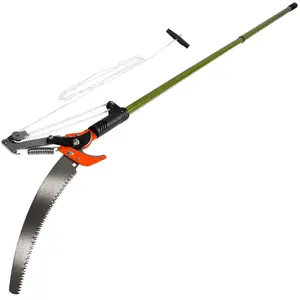 Shears - telescopic pruners with cable and saw function - green