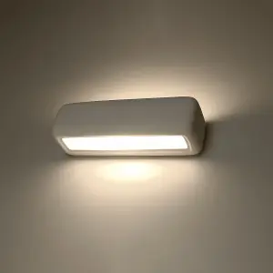 Subani Ceramic White 1 Light Classic Wall Light