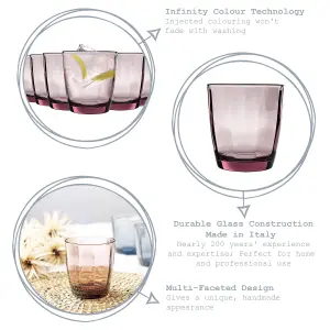 Bormioli Rocco - Pulsar Highball Glasses - 300ml - Purple  - Pack of 6