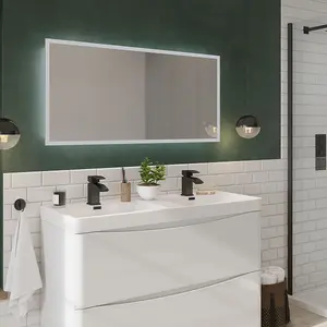 UK Home Living Avalon - PRICE REDUCED -LED Mirror w/Demister Pad & Shaver Socket 1200x600mm