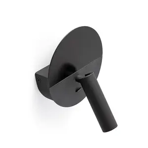 Luminosa Duas Led Matt Black Reader Wall Lamp With Usb