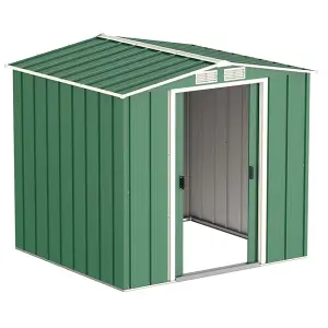 6 x 6 Apex Metal Garden Shed - Green (6ft x 6ft / 6' x 6' / 2m x 1.8m)