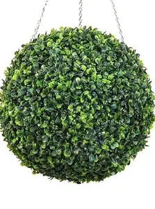 Artificial Topiary Boxwood Ball With Chain 28cm