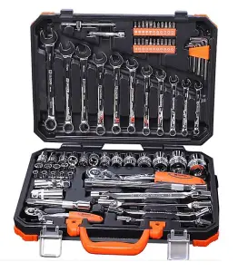 HARDEN professional ratchet socket set 1/2", 1/4" 77 Pcs (HAR 510677)