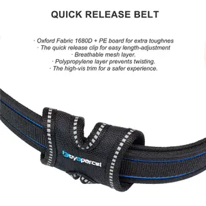 BAP Adjustable Quick Release Heavy Duty Tool Belt Black Padded Work Belt 3D Mesh